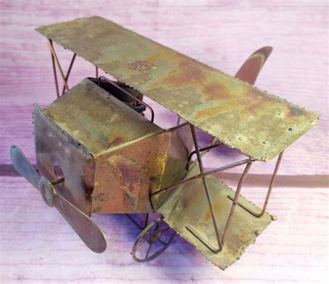 YIP Copper Vintage Airplane Music Box 